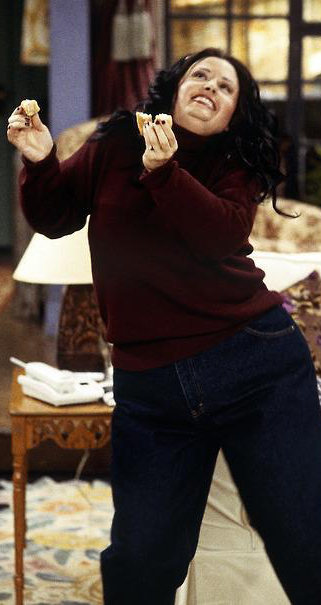 Courtney Cox Dancing In A Fat Suit As Fat Monica On Friends
